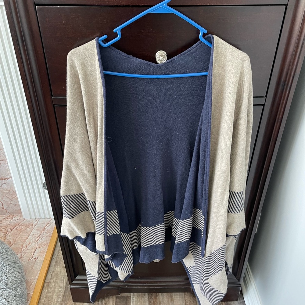 Cabi reversible open wrap sweater